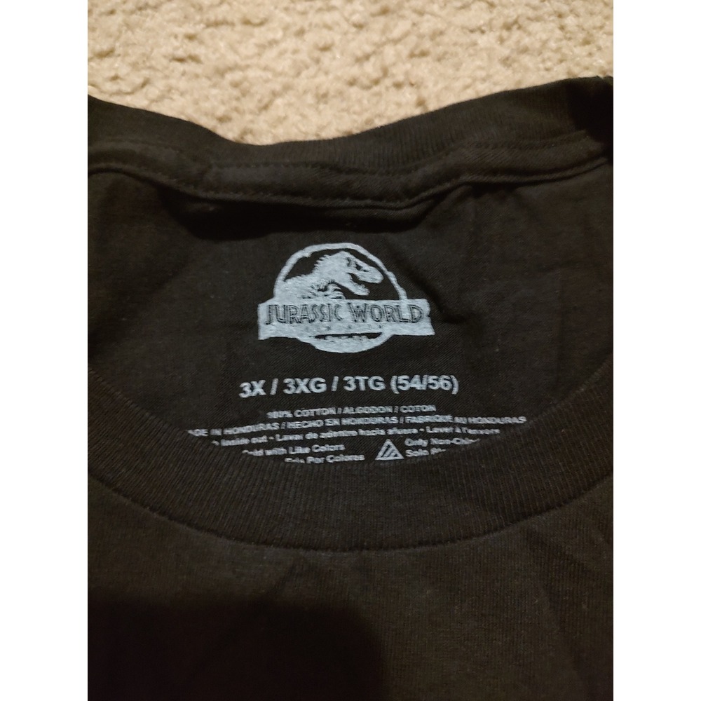 Jurassic World Mens 3XL Black Jurassic Park Life Finds A Way Graphic T-Shirt